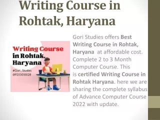writing course in rohtak haryana