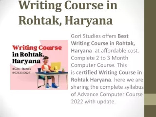 writing course in rohtak haryana