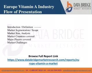 Europe Vitamin A Market  Scope