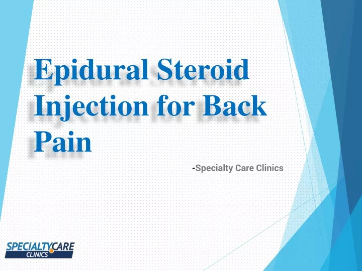 epidural steroid injection for back pain