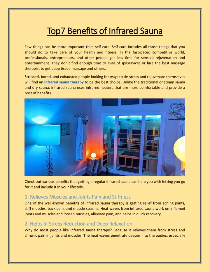 top top7 7 benefits benefits of infrared sauna