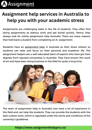 Assignment help services in Australia to help you with your academic stress