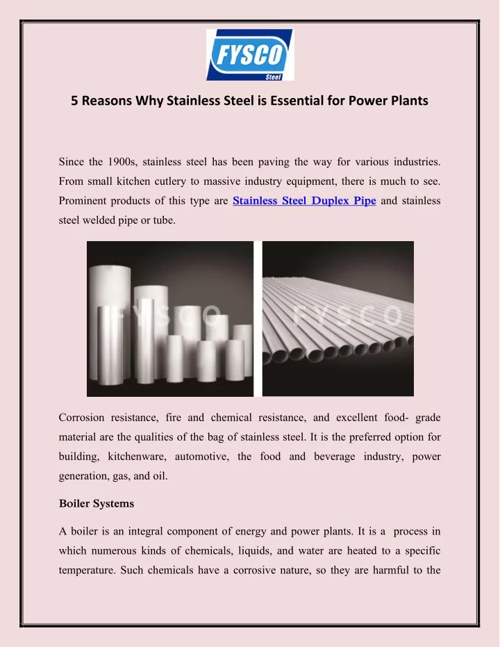 5 reasons why stainless steel is essential