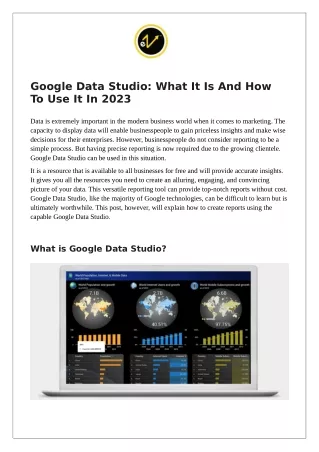 Google Data Studio: What It Is And How To Use It In 2023