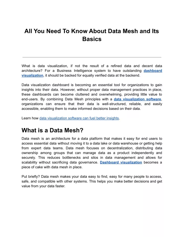 all you need to know about data mesh