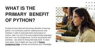 What is the primary benefit of Python