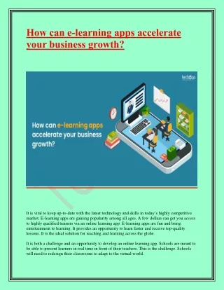how can e learning apps accelerate your business