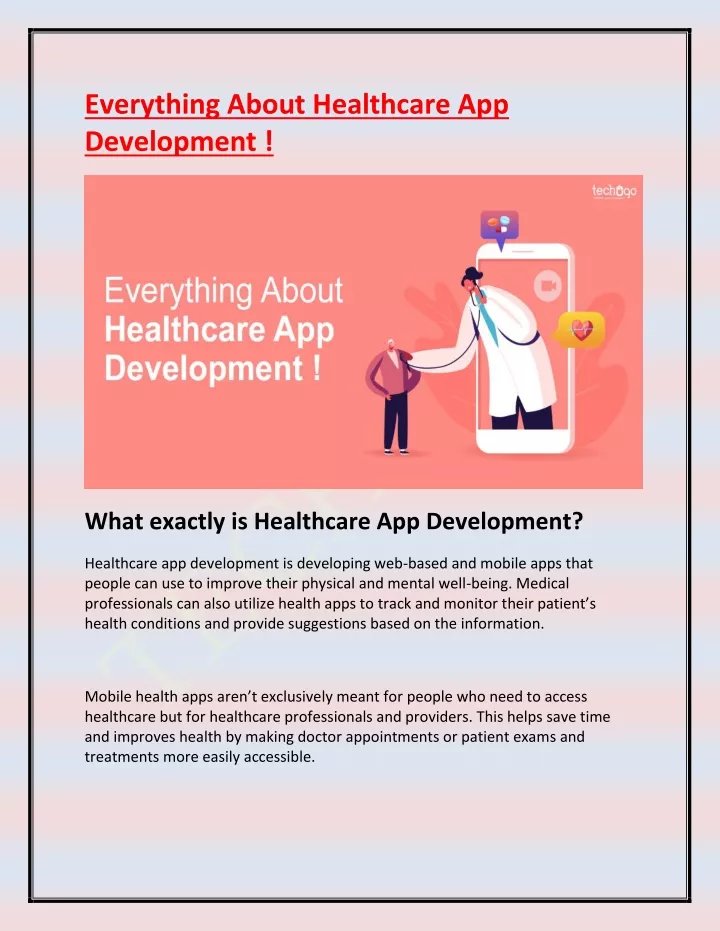 everything about healthcare app development