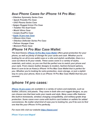 Best Phone Cases for iPhone 14 Pro Max_
