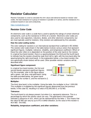 resistor calculator