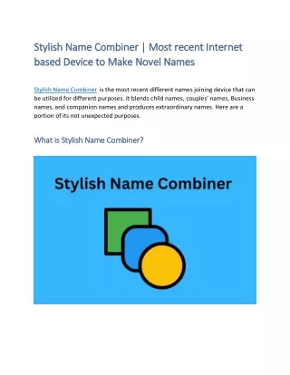 Stylish Name Combiner