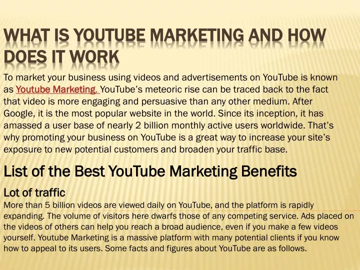 what is youtube marketing and how does it work