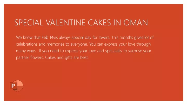 special valentine cakes in oman