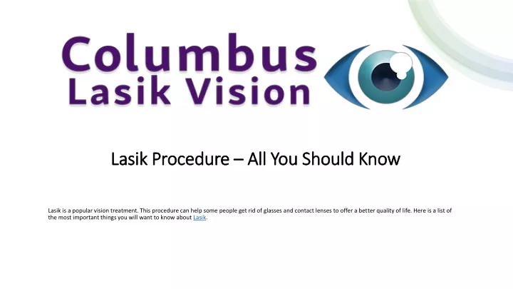 lasik procedure all you should know