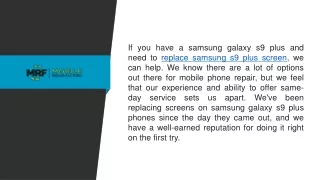 if you have a samsung galaxy s9 plus and need