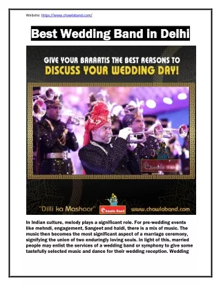 Best Wedding Band in Delhi - Chawla Band