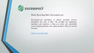plastic recycling ohio excesspoly com