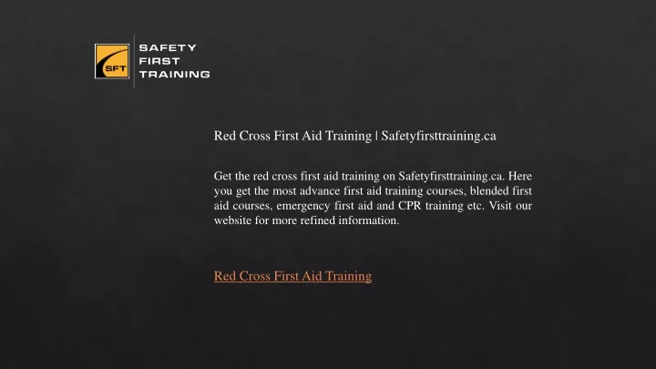 red cross first aid training safetyfirsttraining