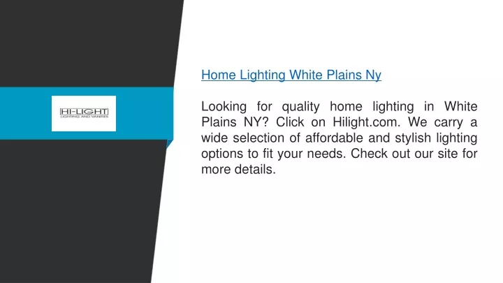 home lighting white plains ny looking for quality