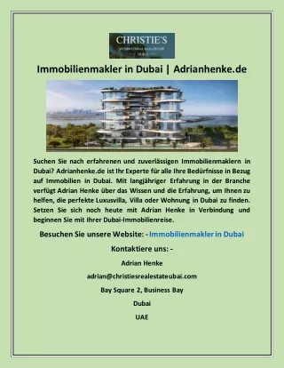 Immobilienmakler in Dubai  Adrianhenke de