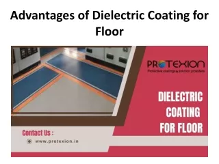 Advantages of Dielectric Coating for Floor
