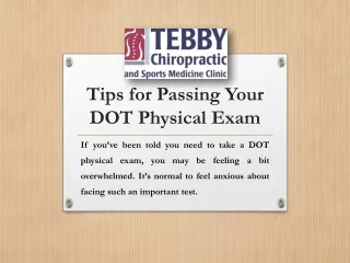 tips for passing your dot physical exam