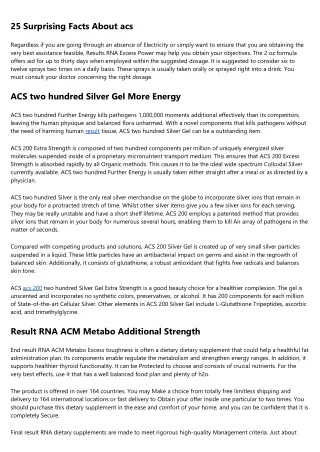 25 surprising facts about acs