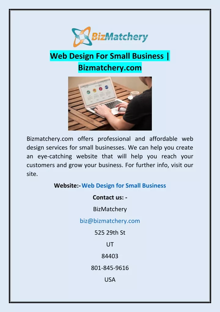 web design for small business bizmatchery com