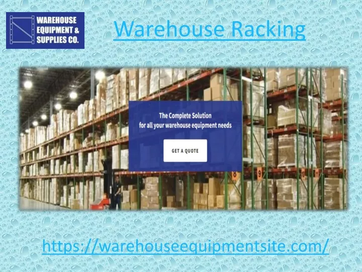 PPT - Warehouse Racking PPT PowerPoint Presentation, free download - ID ...