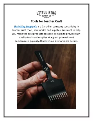 Tools for Leather Craft