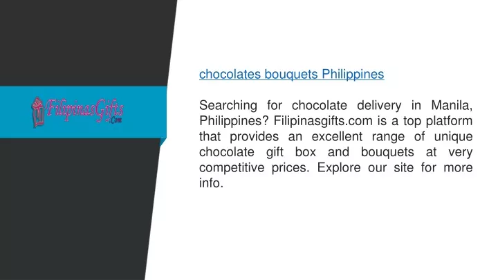 chocolates bouquets philippines searching