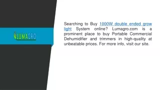 1000W double ended grow light  Lumagro.com