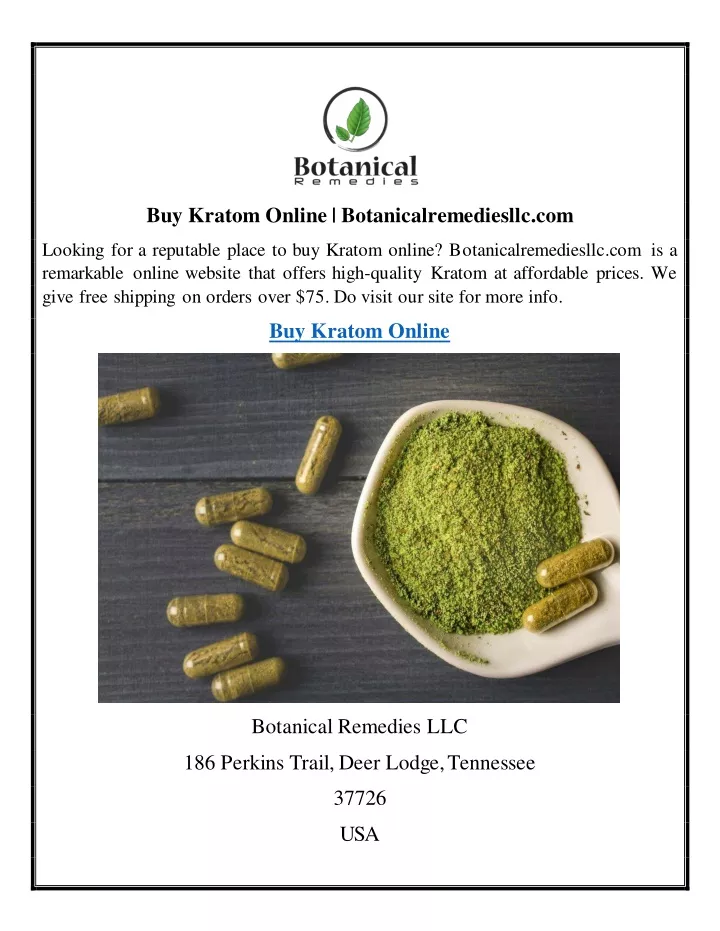 buy kratom online botanicalremediesllc com