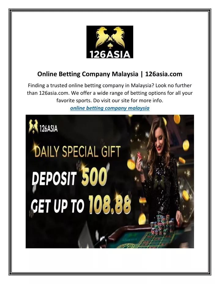 online betting company malaysia 126asia com