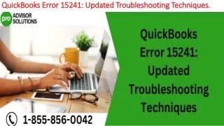 quickbooks error 15241 updated troubleshooting techniques