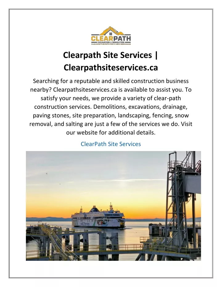 clearpath site services clearpathsiteservices ca