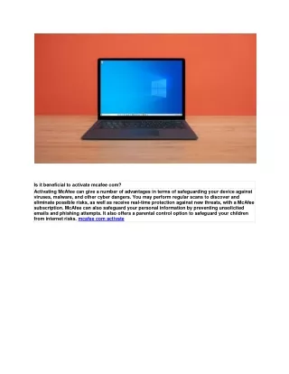 is it beneficial to activate mcafee
