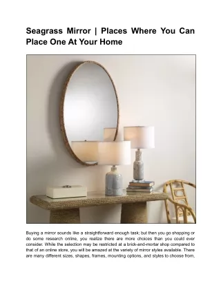 Seagrass Mirror _ Places Where You Can Place One At Your Home