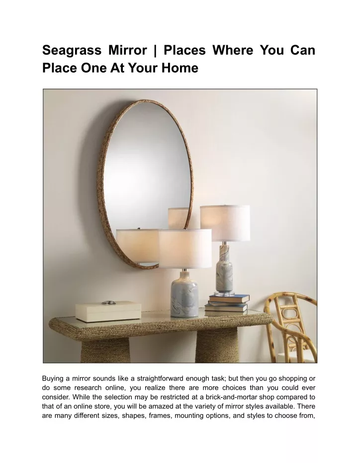 seagrass mirror places where you can place