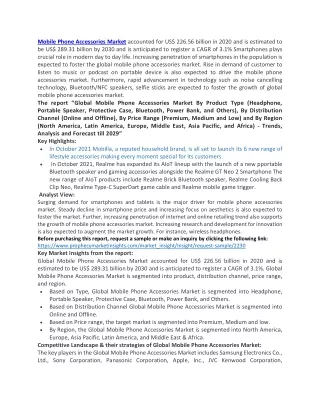 Mobile Phone Accessories Market