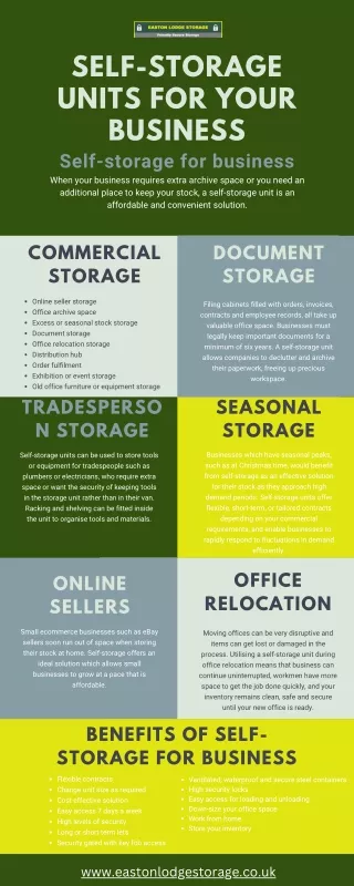 Self-Storage Units For Your Business