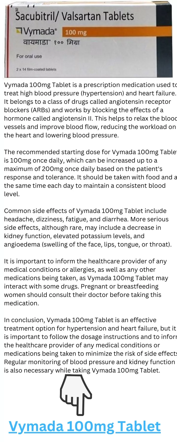 vymada 100mg tablet is a prescription medication