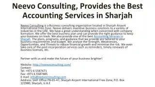 Neevo Consulting, Best Business Plan Consultants In UAE