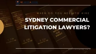 When Do You Need To Hire Sydney Commercial Litigation Lawyers?