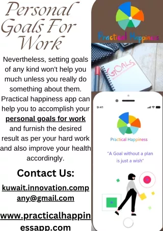 personal goals for work nevertheless setting