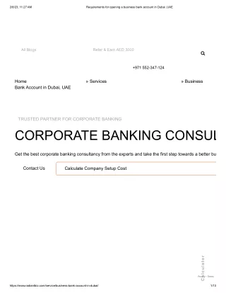 Business bank account in Dubai ,UAE