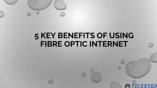 5 Key Benefits of Using Fibre Optic Internet