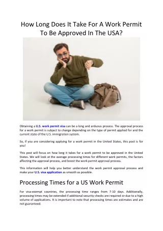 how long does it take for a work permit