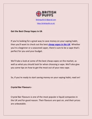 Cheap Vapes Uk