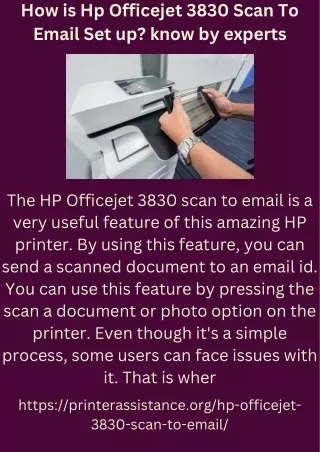 How is Hp Officejet 3830 Scan To Email Set up know by experts